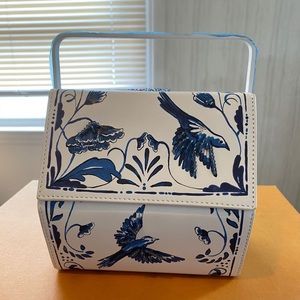 DEMANUMEA Limited Vegabird print leather clutch